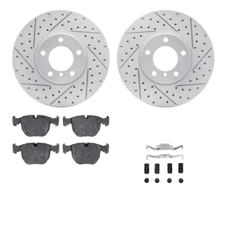 R1 Concepts WBUH1-31029 Brake Rotors - Carbon Coated - D/S W/ Optimum Oe Pads & Hdw